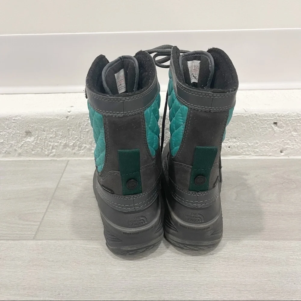 The North Face Youth Thermaball Shellista Boot Winter Night Teal Size 12 Girls